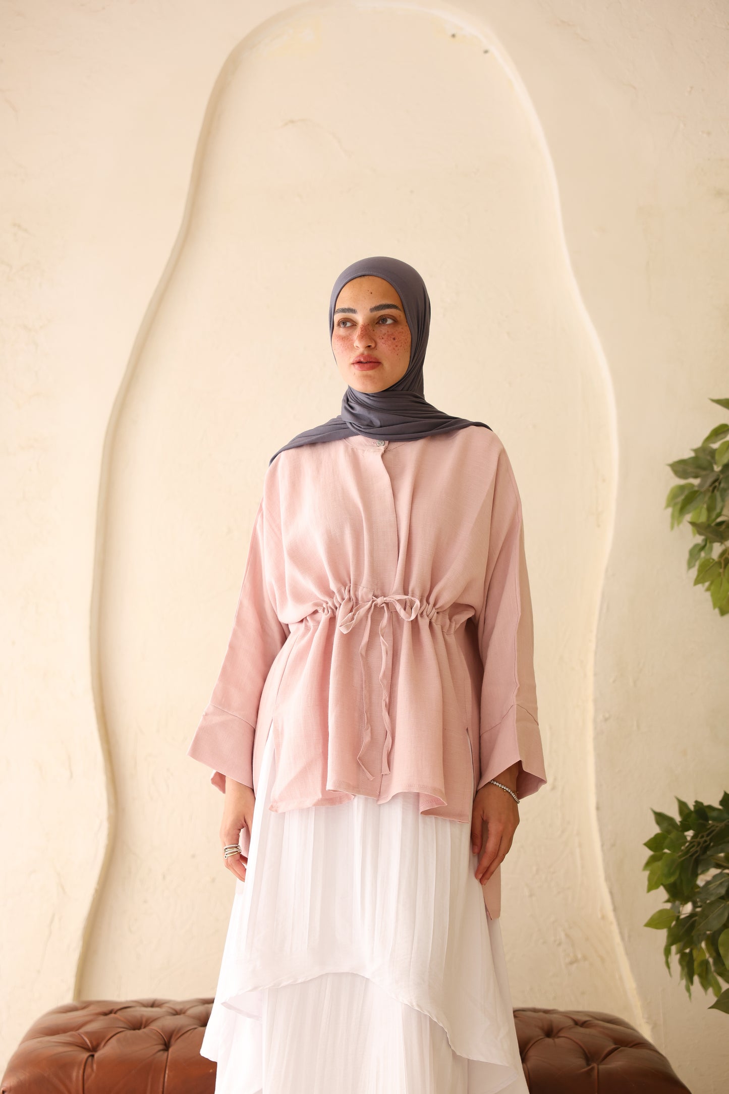 High low linen shirt