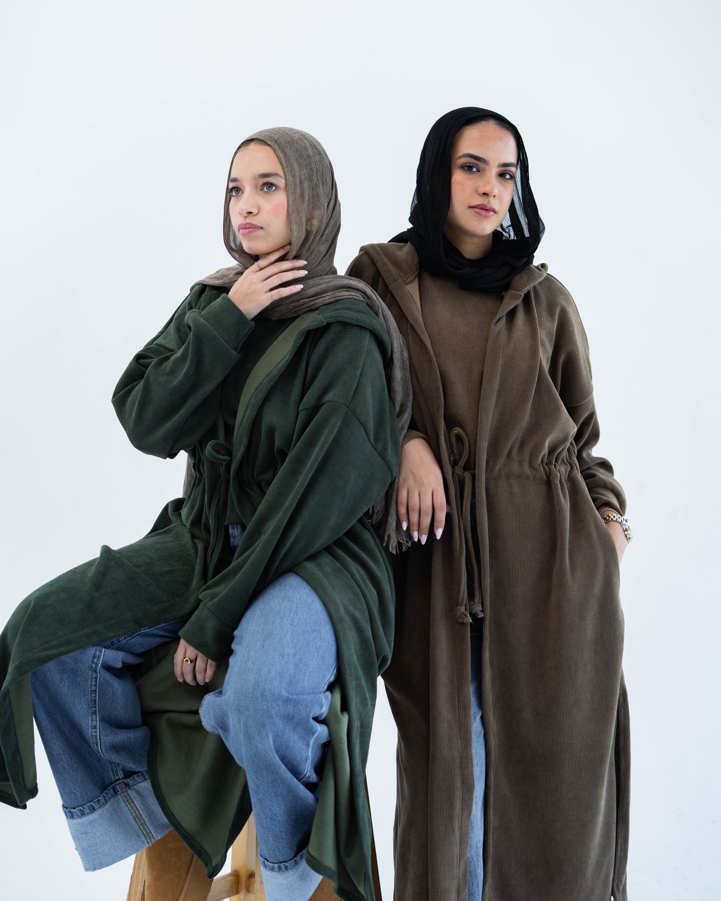 CARDIGAN WITH TOP - BROWN