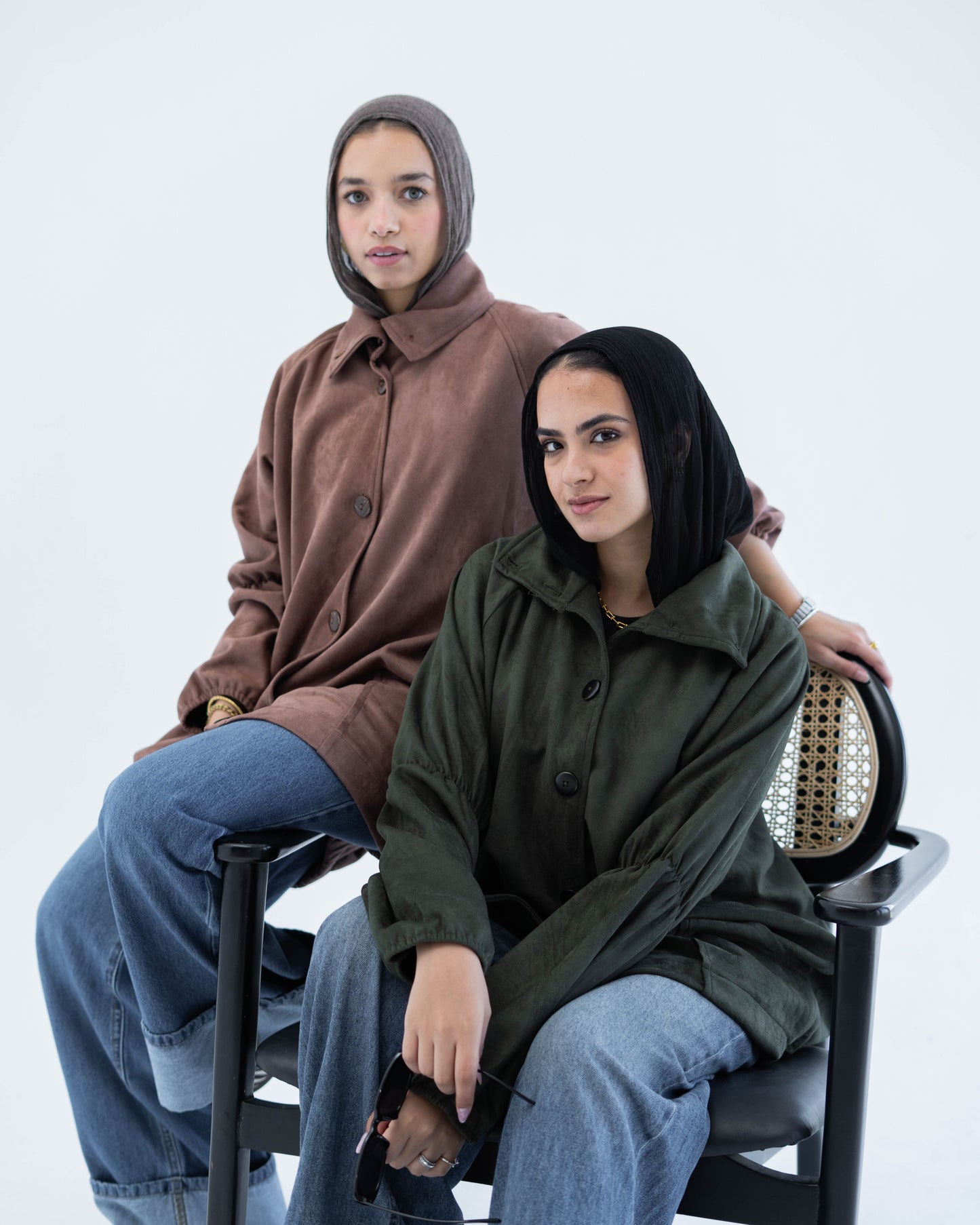 SUEDE JACKET - OLIVE