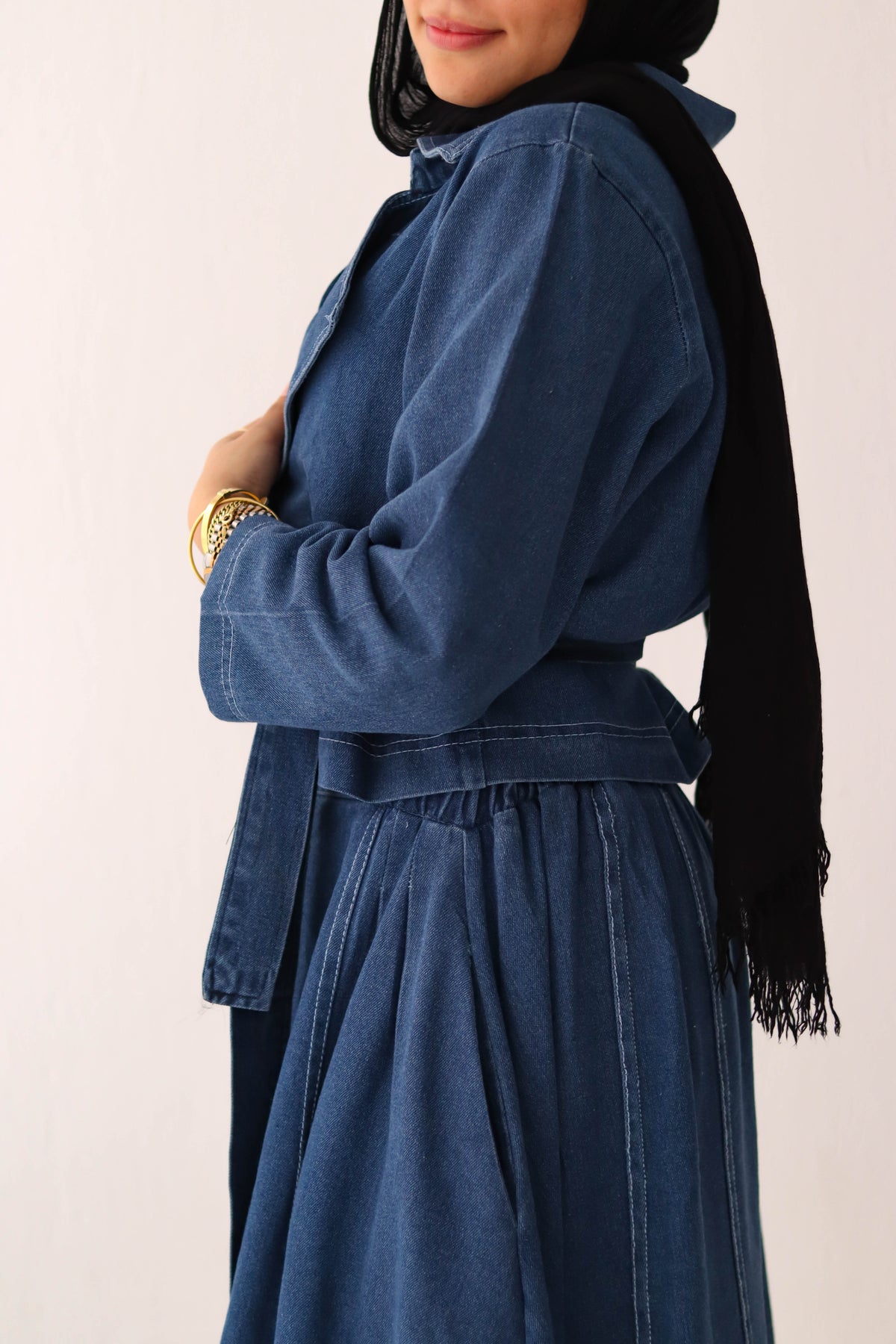 Denim Skirt Set