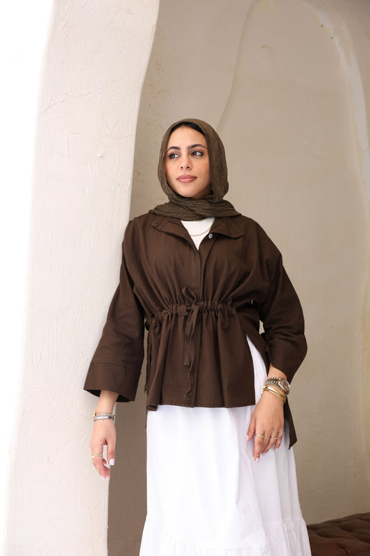 High low linen shirt