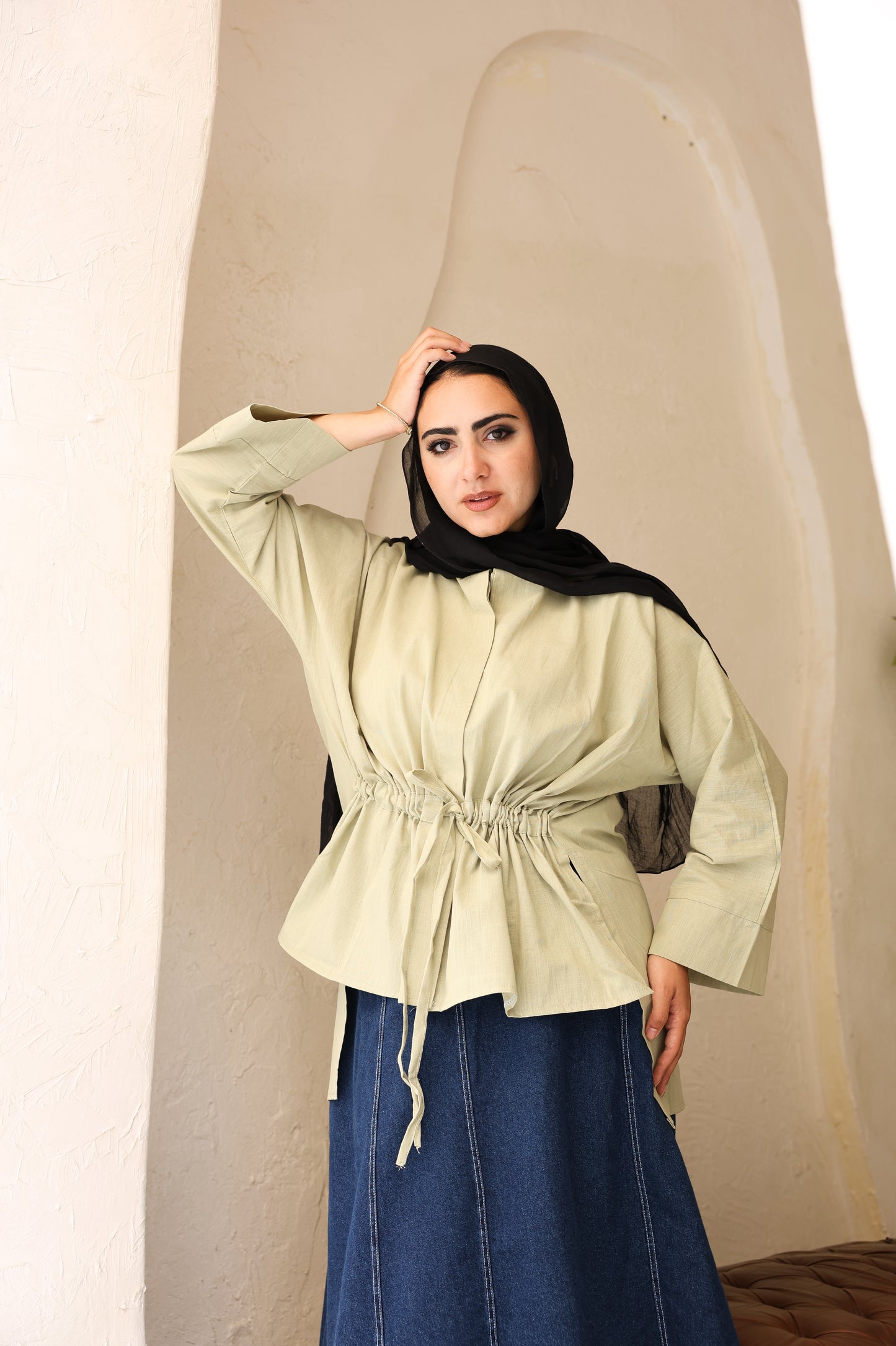 High low linen shirt