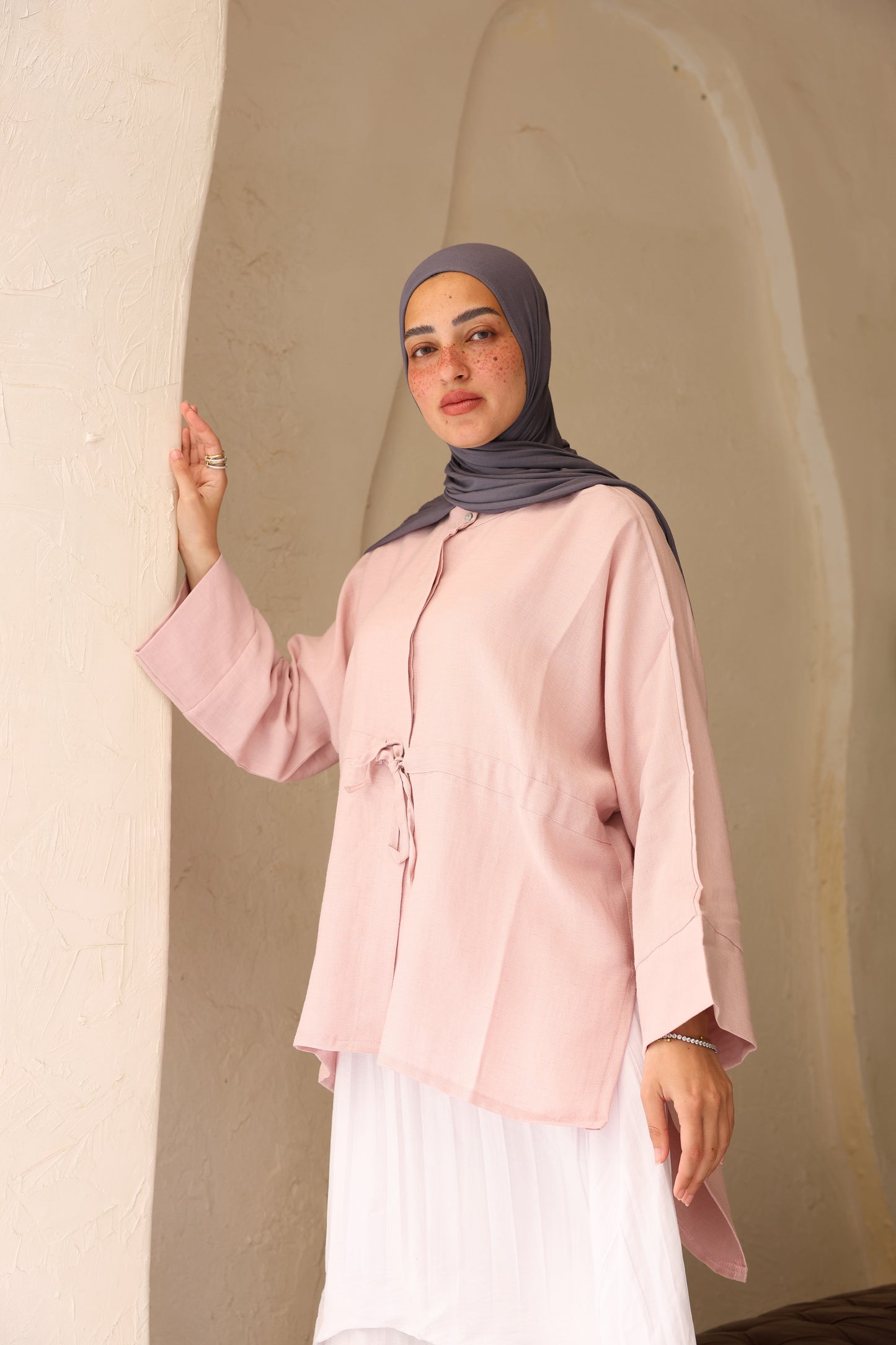 High low linen shirt