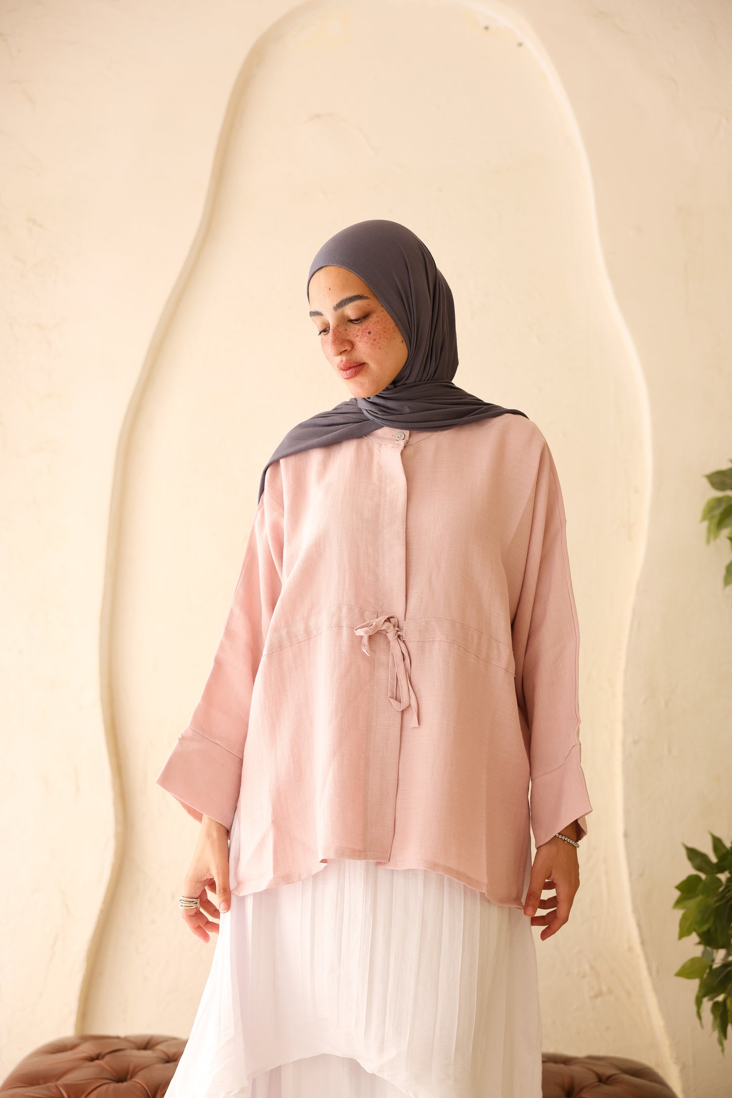High low linen shirt
