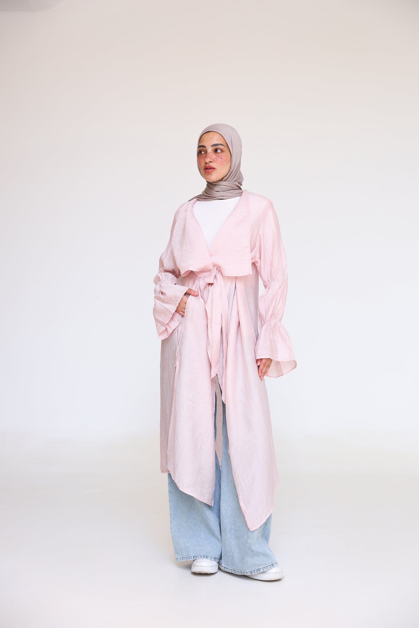 Elastic Sleeves Cardigan