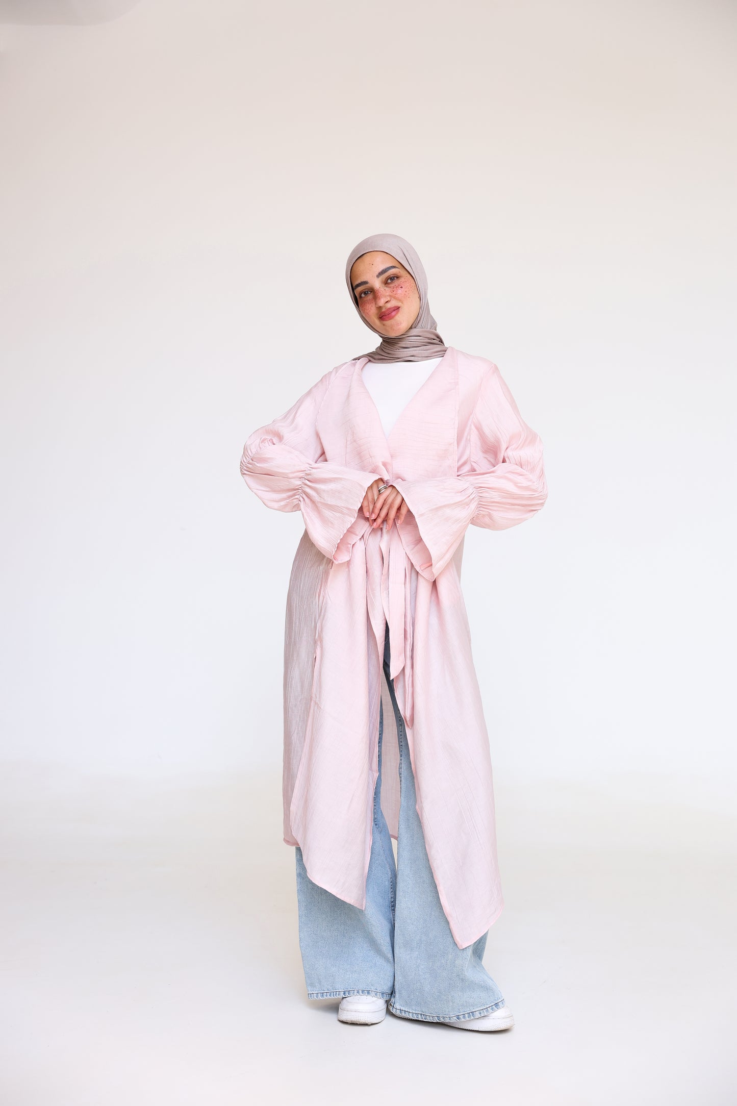 Elastic Sleeves Cardigan