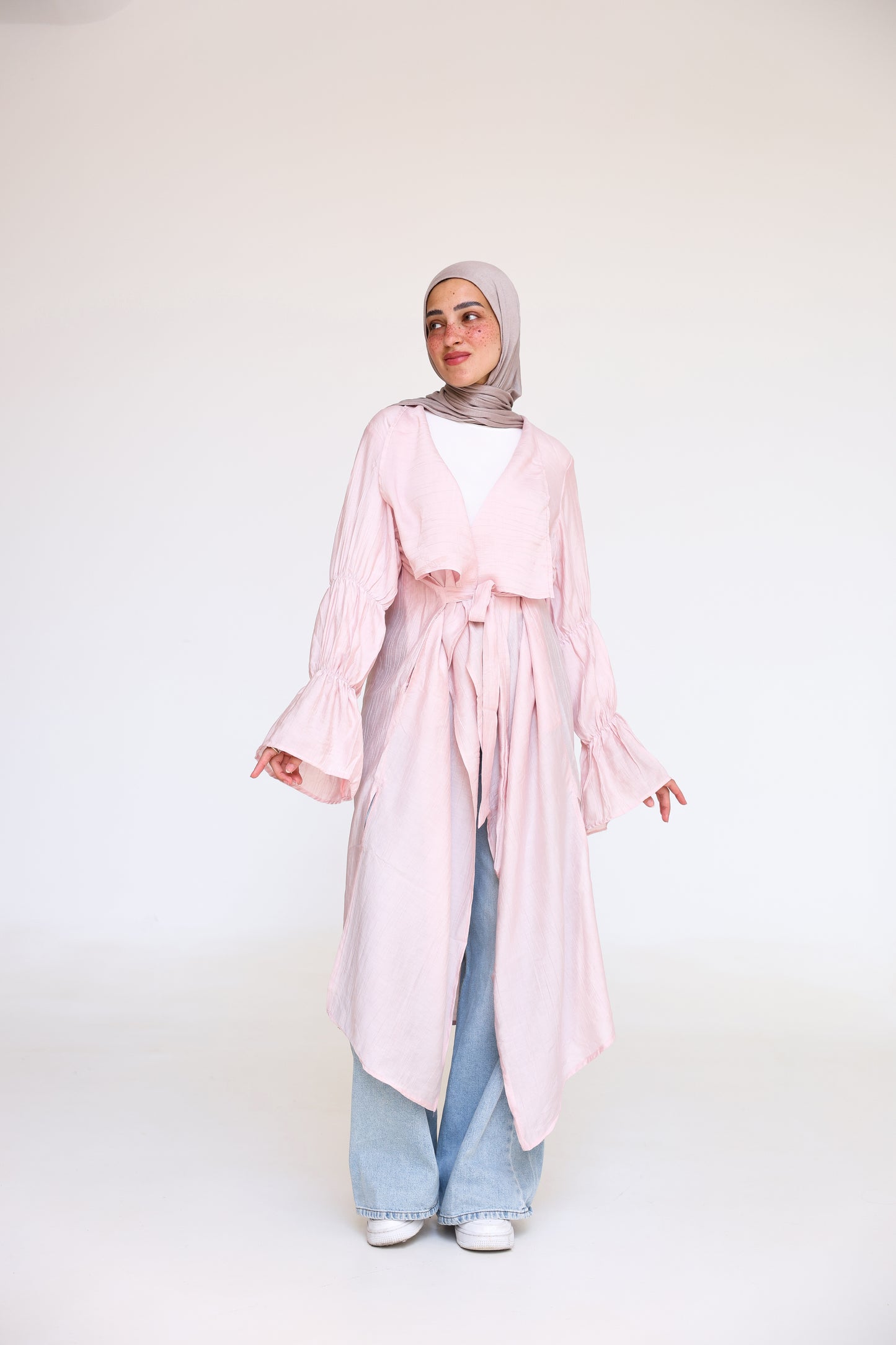 Elastic Sleeves Cardigan