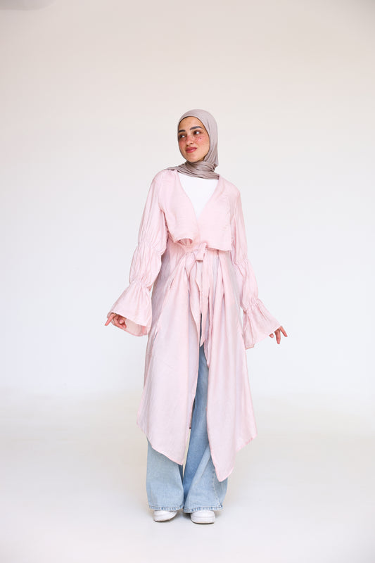 Elastic Sleeves Cardigan