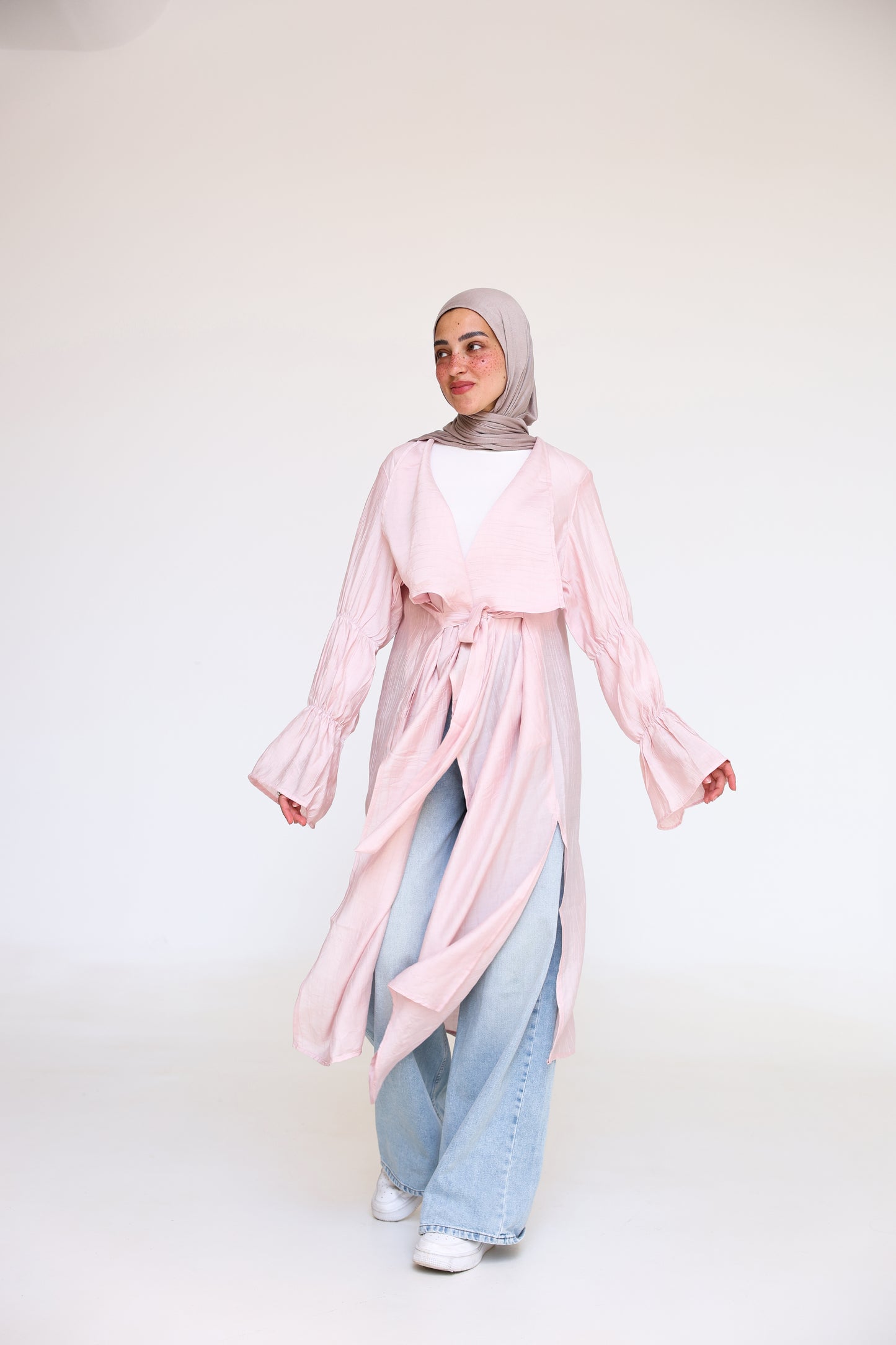 Elastic Sleeves Cardigan