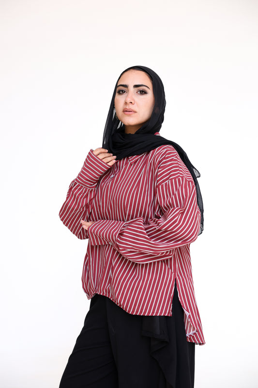 Striped Poplin Shirt