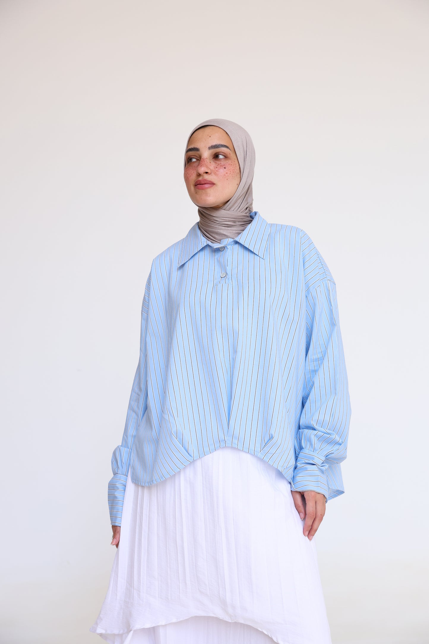 Striped Poplin Shirt