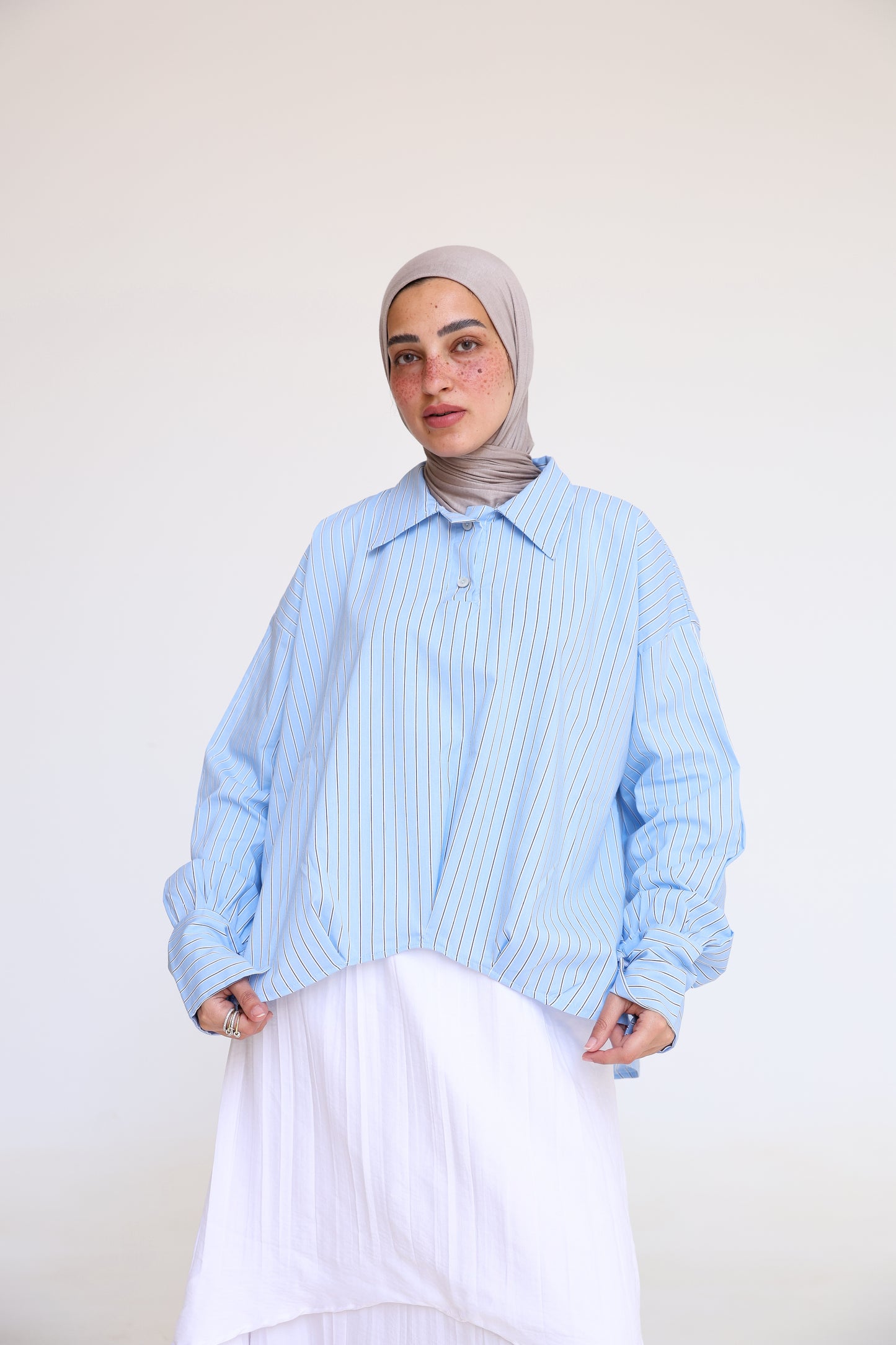 Striped Poplin Shirt