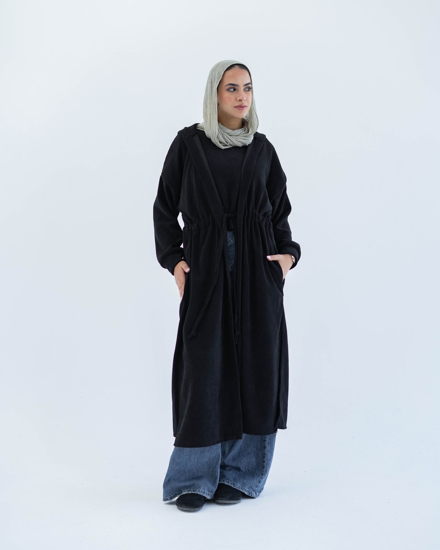 CARDIGAN WITH TOP - BLACK