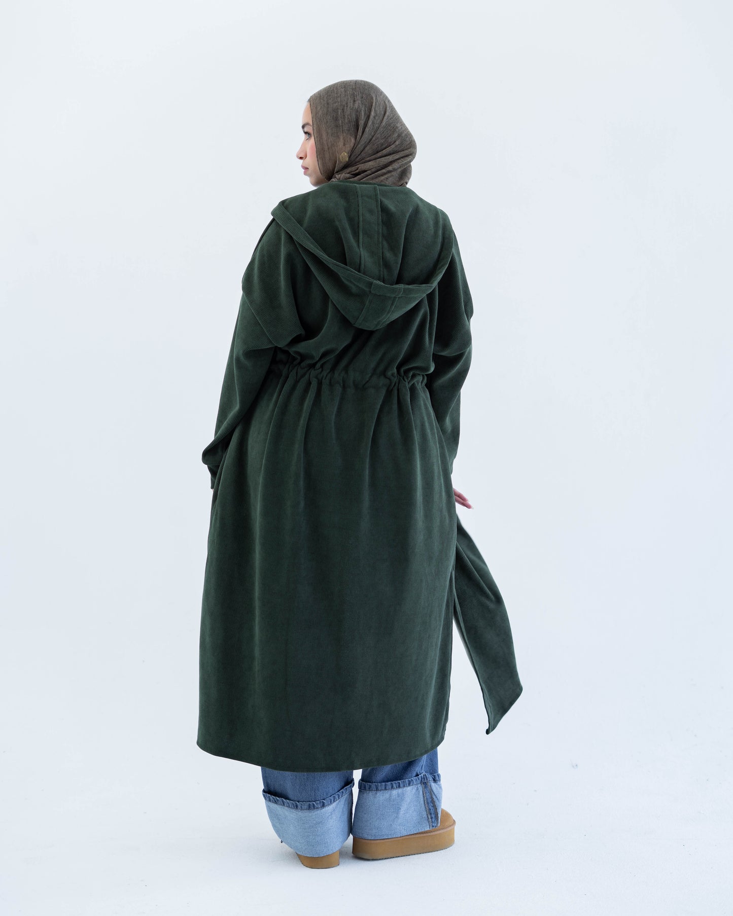 CARDIGAN WITH TOP - OLIVE GREEN