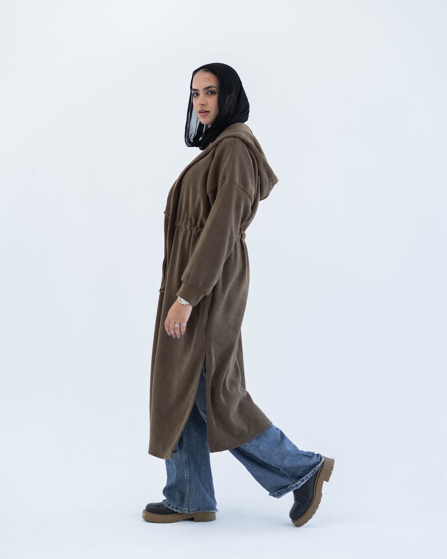 CARDIGAN WITH TOP - BROWN