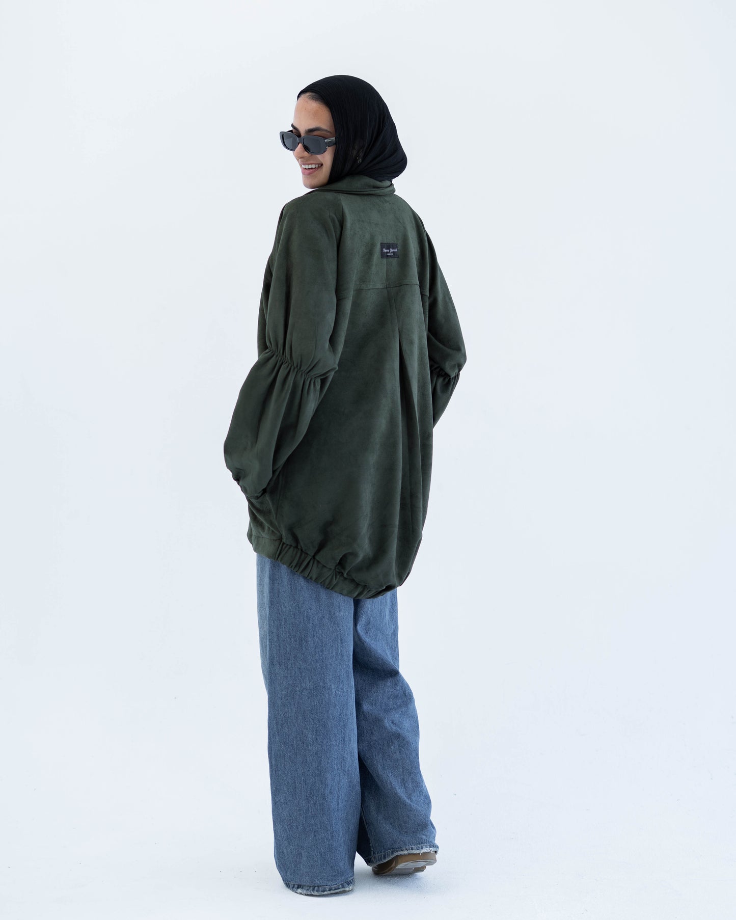 SUEDE JACKET - OLIVE