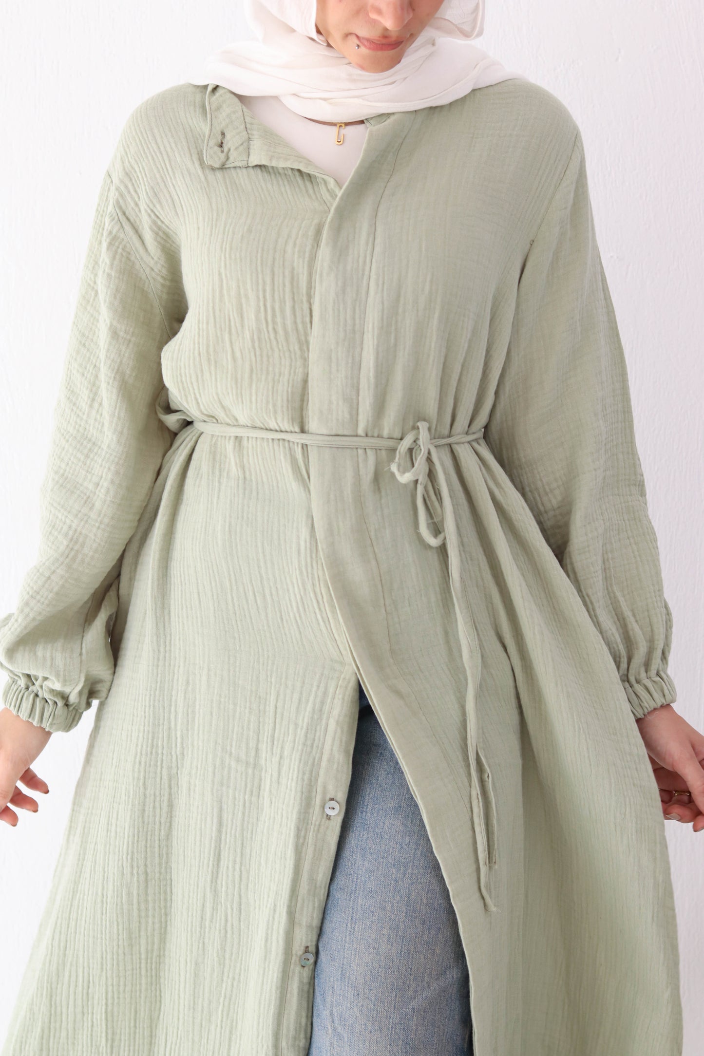 Krinkle Shirt Dress