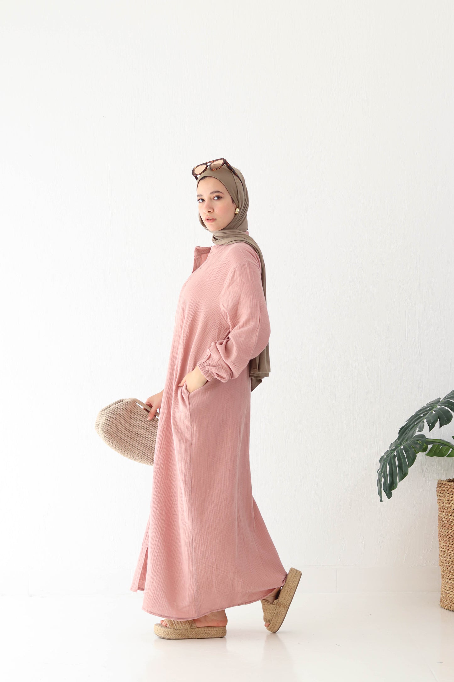 Krinkle Shirt Dress