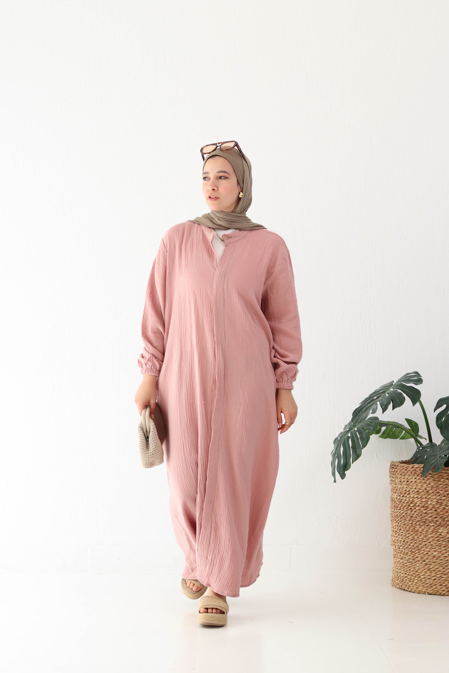 Krinkle Shirt Dress