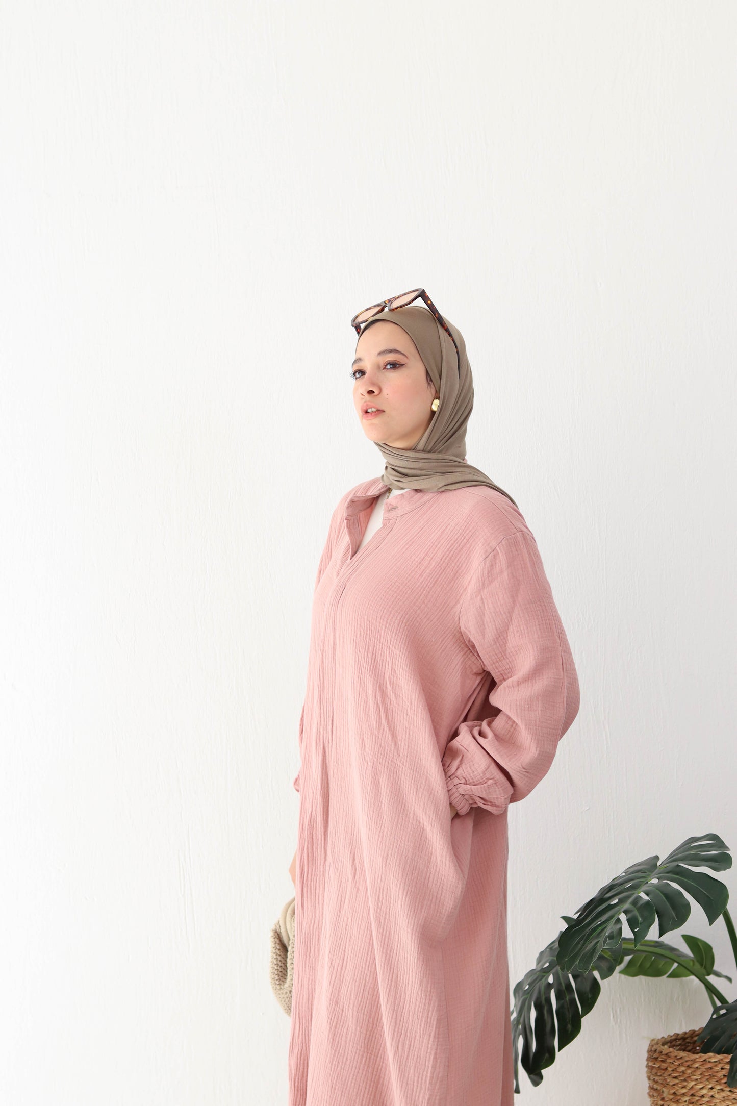 Krinkle Shirt Dress