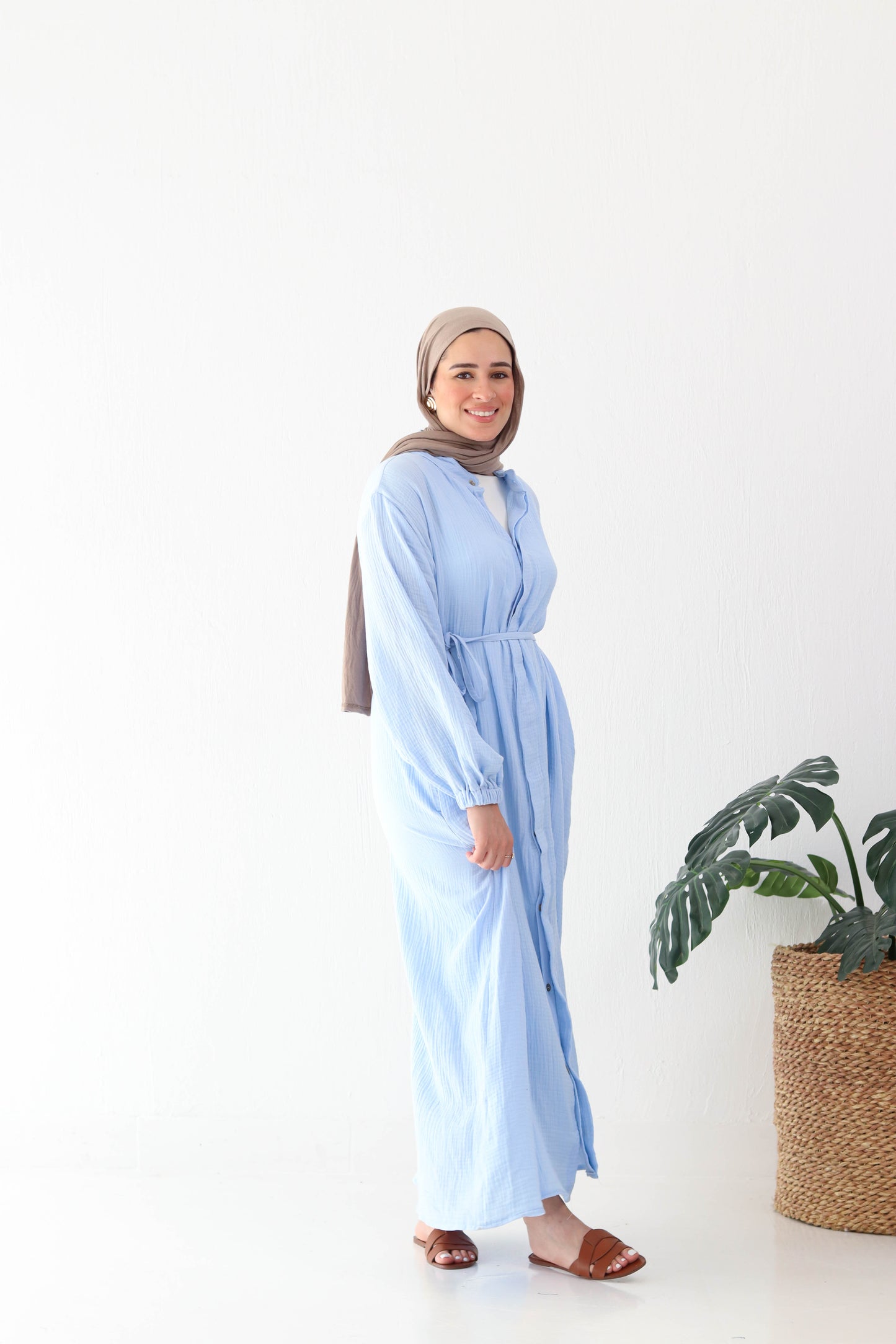 Krinkle Shirt Dress