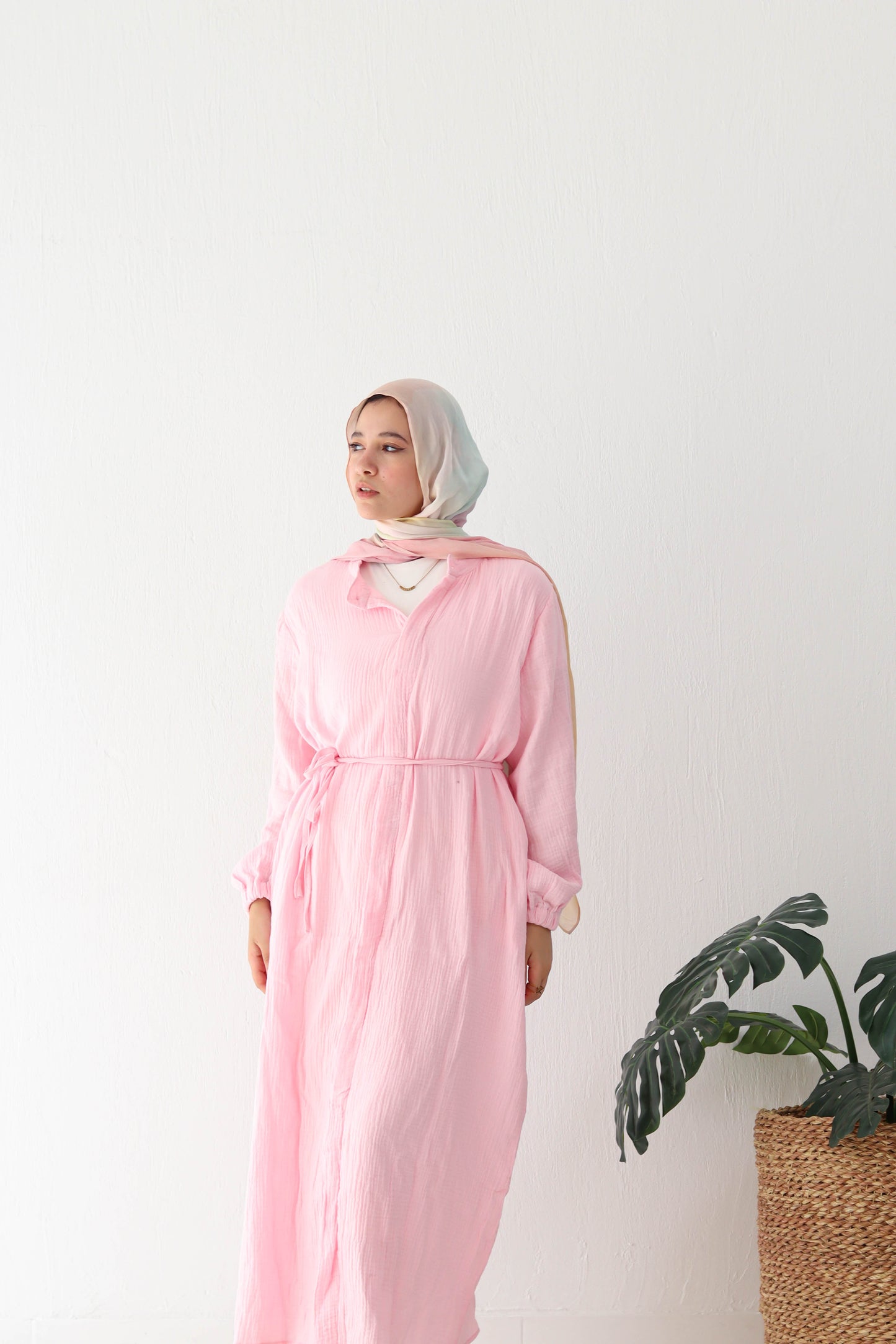 Krinkle Shirt Dress