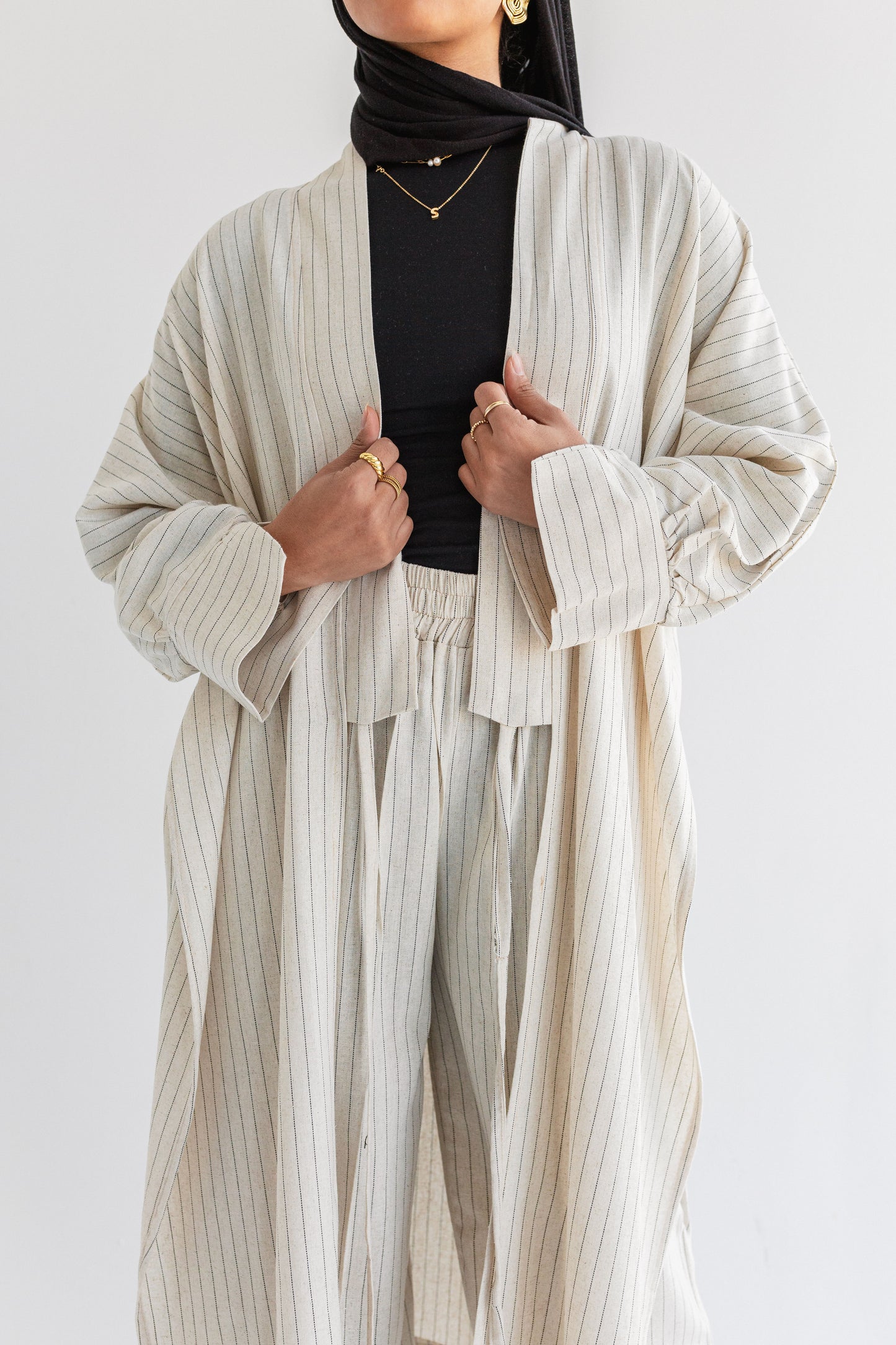 Linen Stripped Set