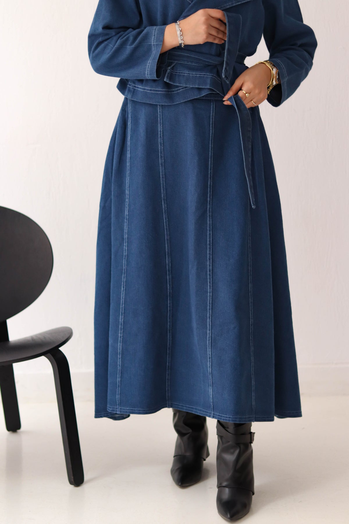Denim Skirt Set