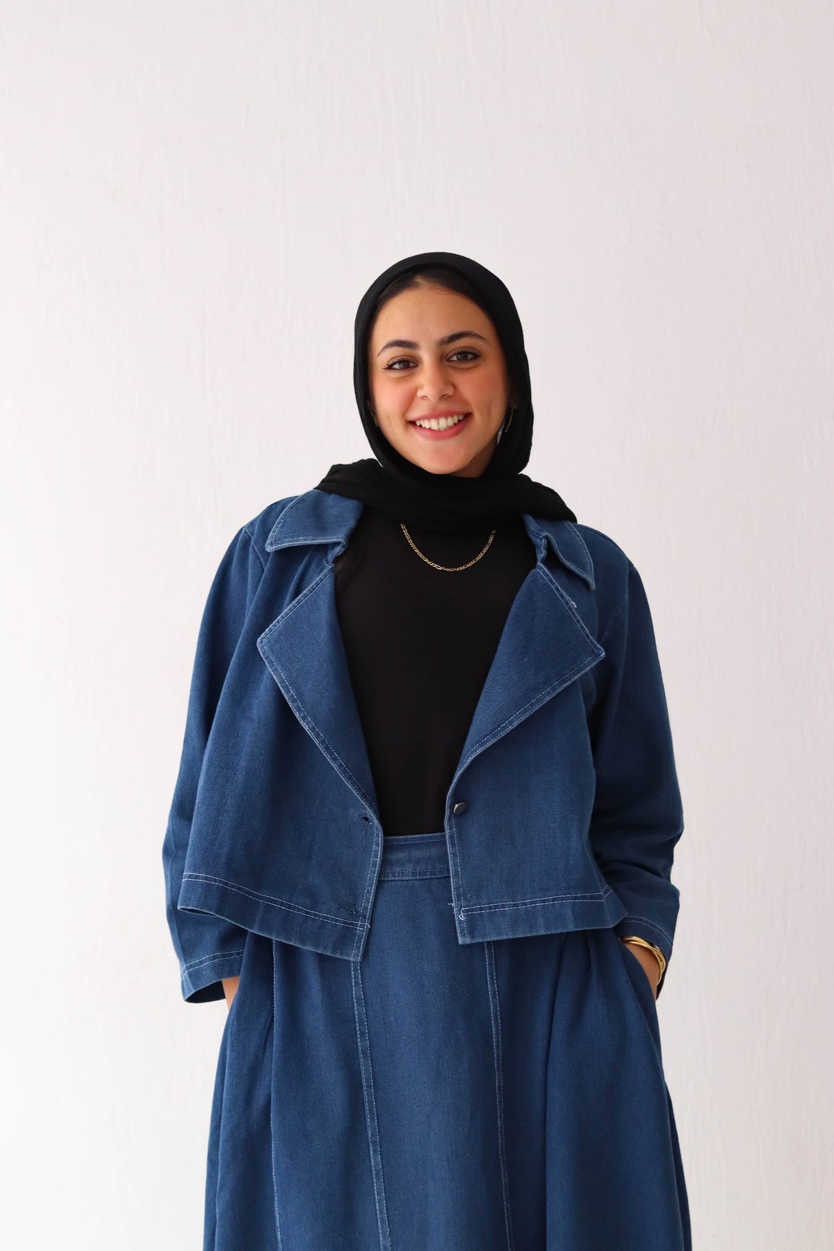 Denim Skirt Set
