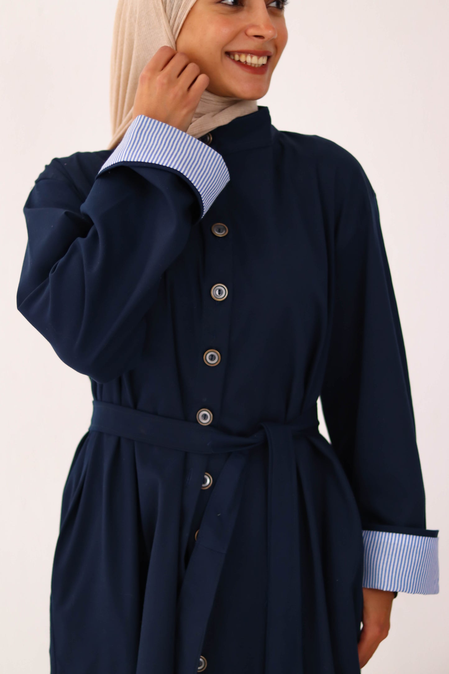 Gabardine Buttons Dress