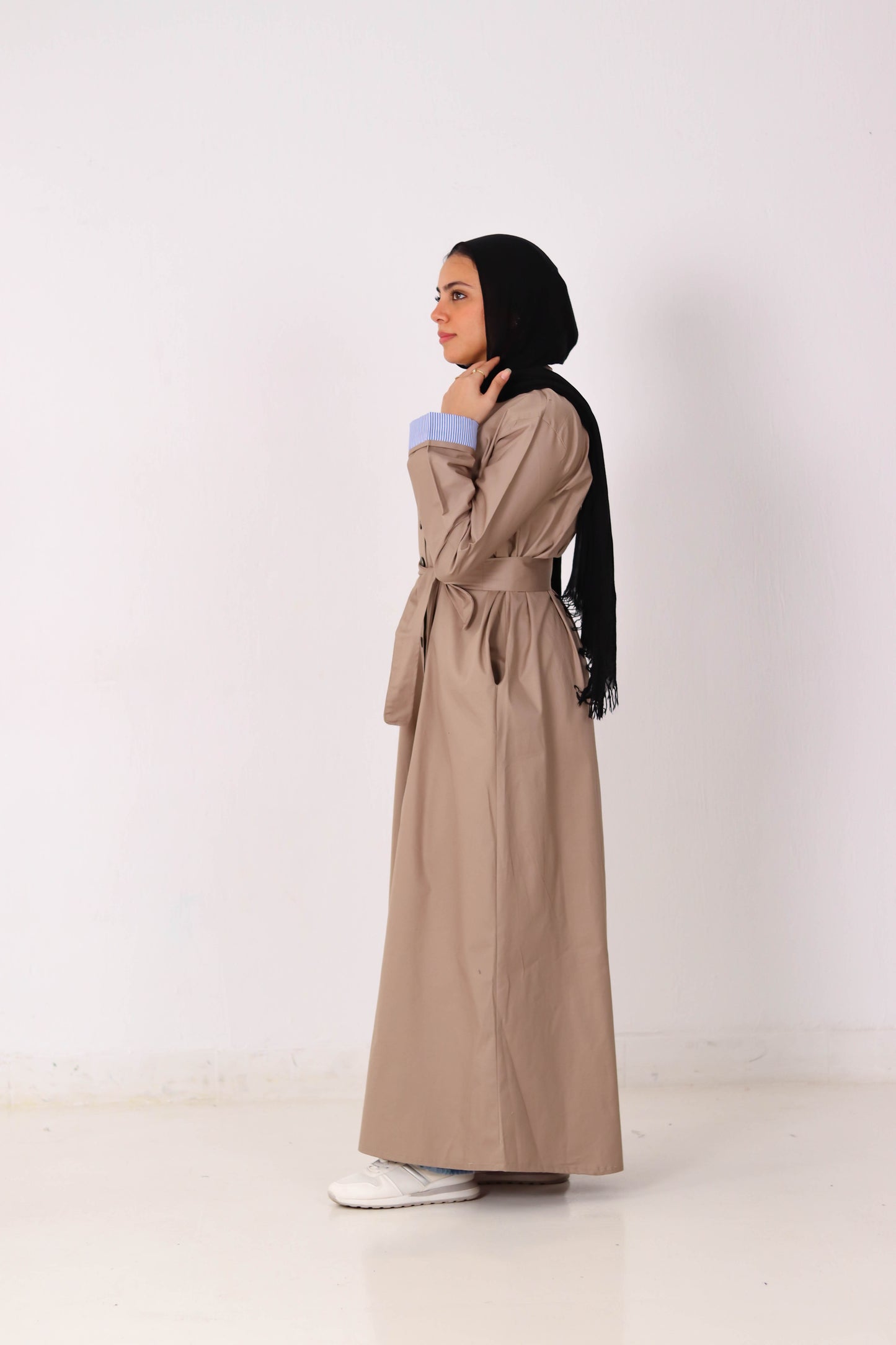 Gabardine Buttons Dress