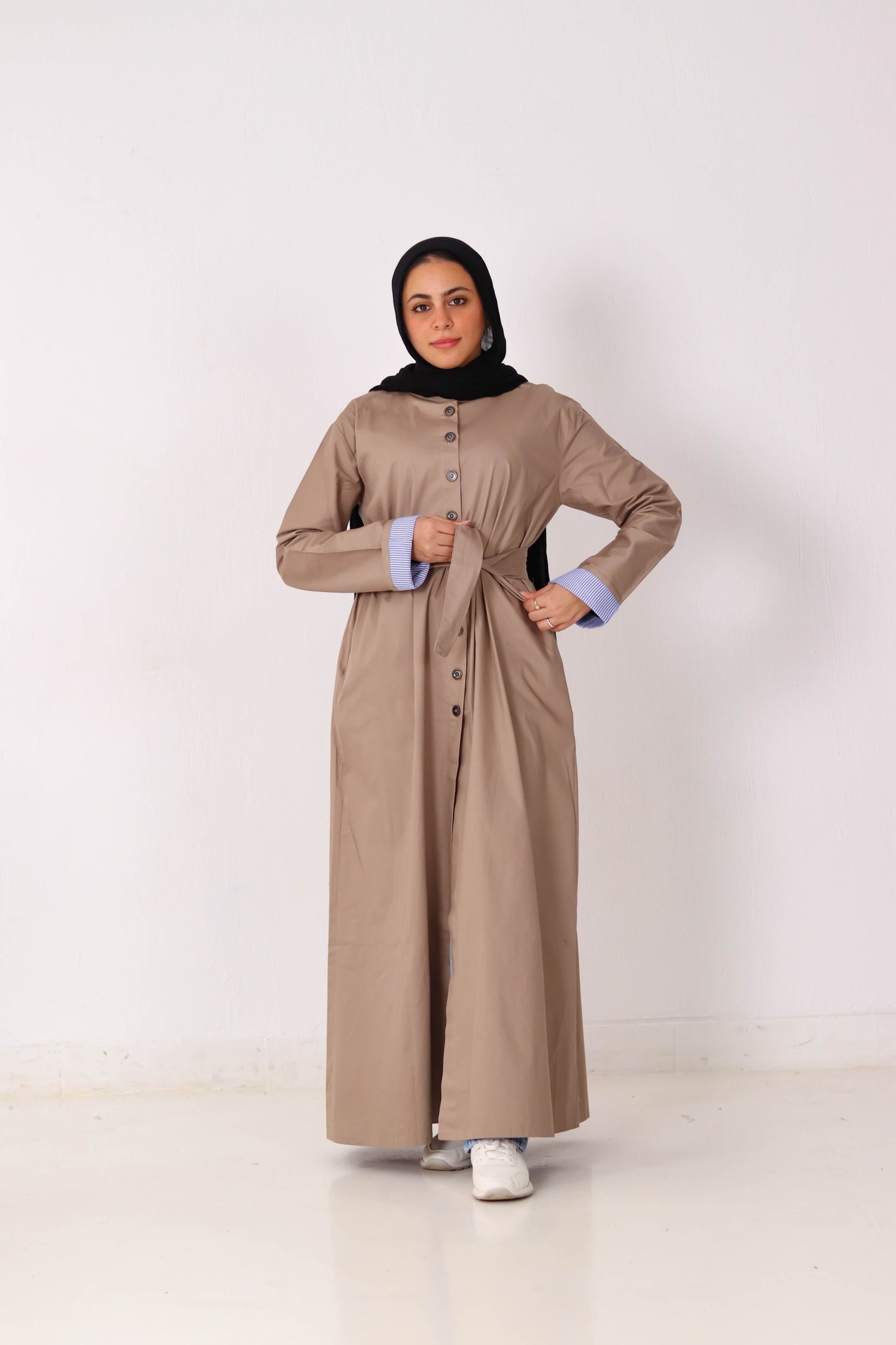 Gabardine Buttons Dress