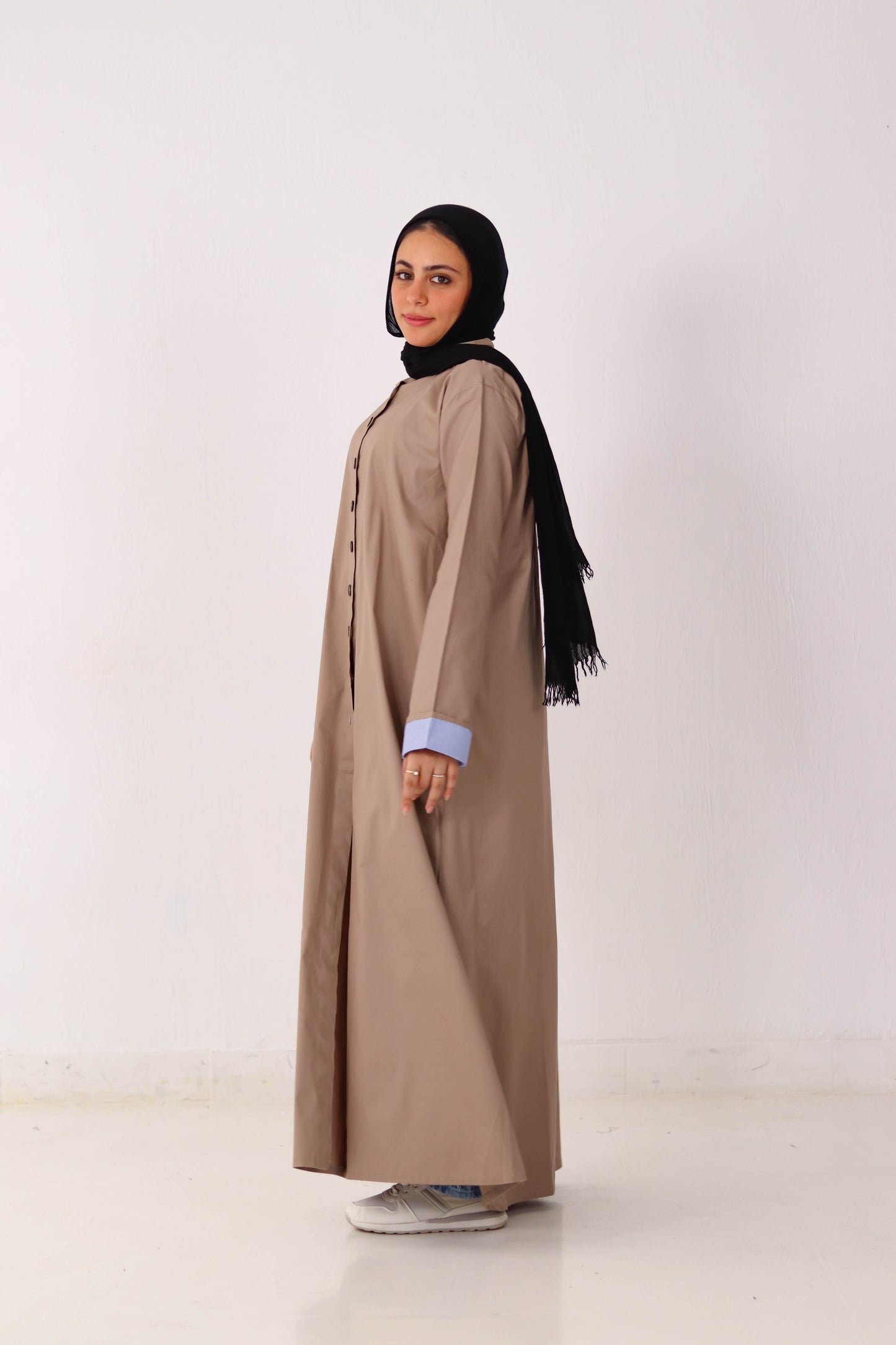 Gabardine Buttons Dress